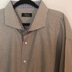 Steven by Steven Land Cuffed Shirt 6X; 22 - 36/37